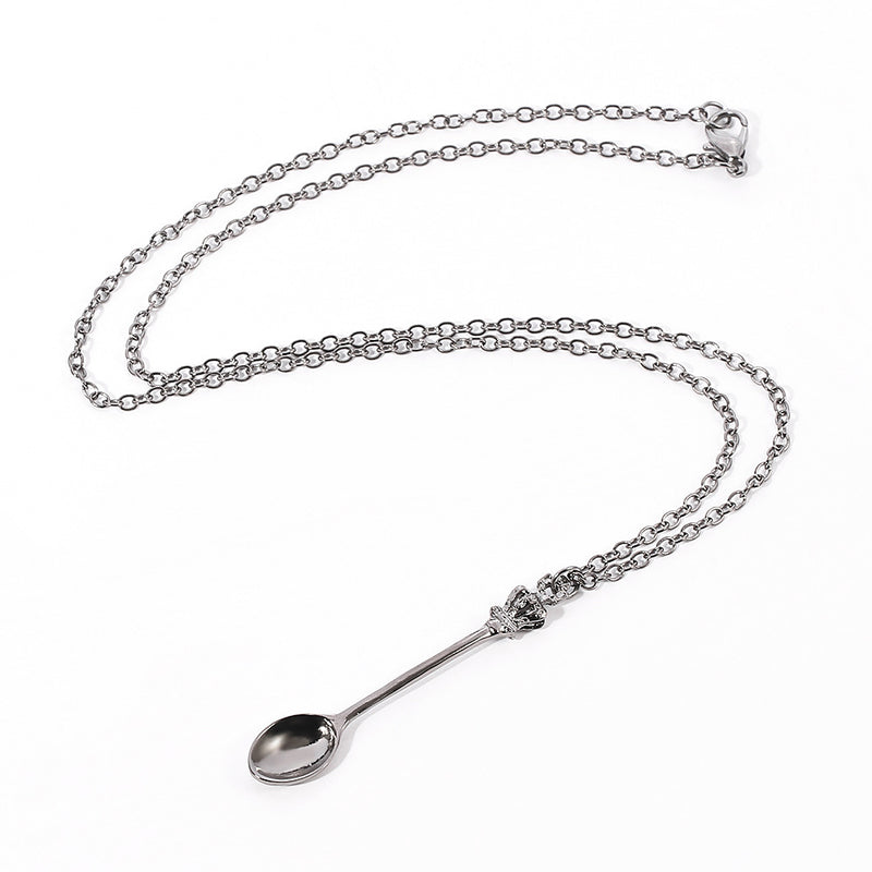 Pendant Classic Retro Spoon Necklace Simple