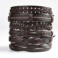 Vintage Men's Leather Bracelet European And American Woven Suit Carrying Strap