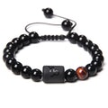 Constellation Black Glossy Beaded Bracelet