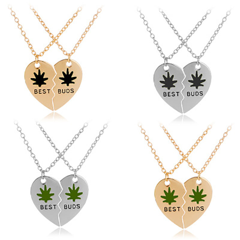 Best BUDS Two Petal Stitching Love Necklace