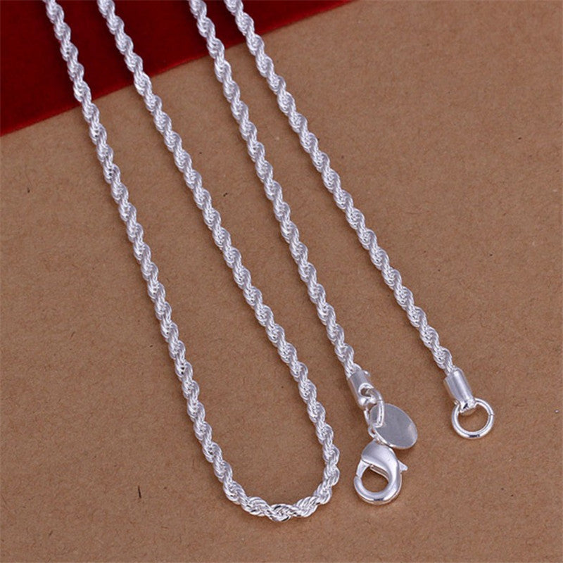 4MM  Twist Rope Twist Copper Necklace