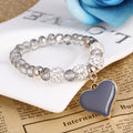 Fashion Sweet Love Pendant Crystal Bracelet Women