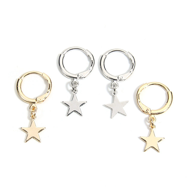 Star moon earrings