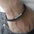Sterling Silver Leather Bracelet for Women Charms Gifts for Mom