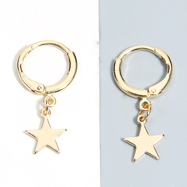 Star moon earrings