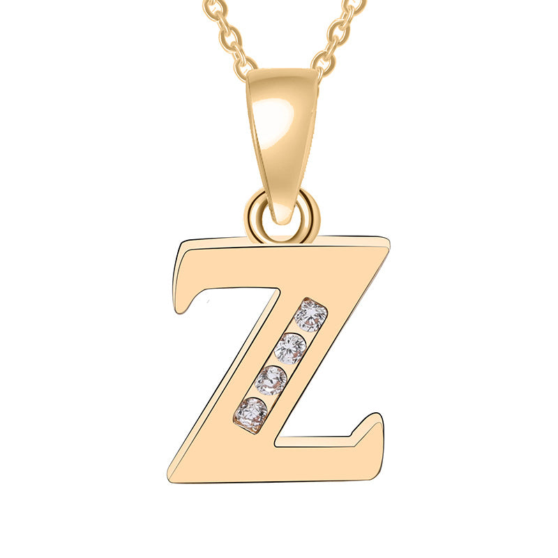 Europe and the United States 26 English alphabet fashion high-grade diamond necklace accessories