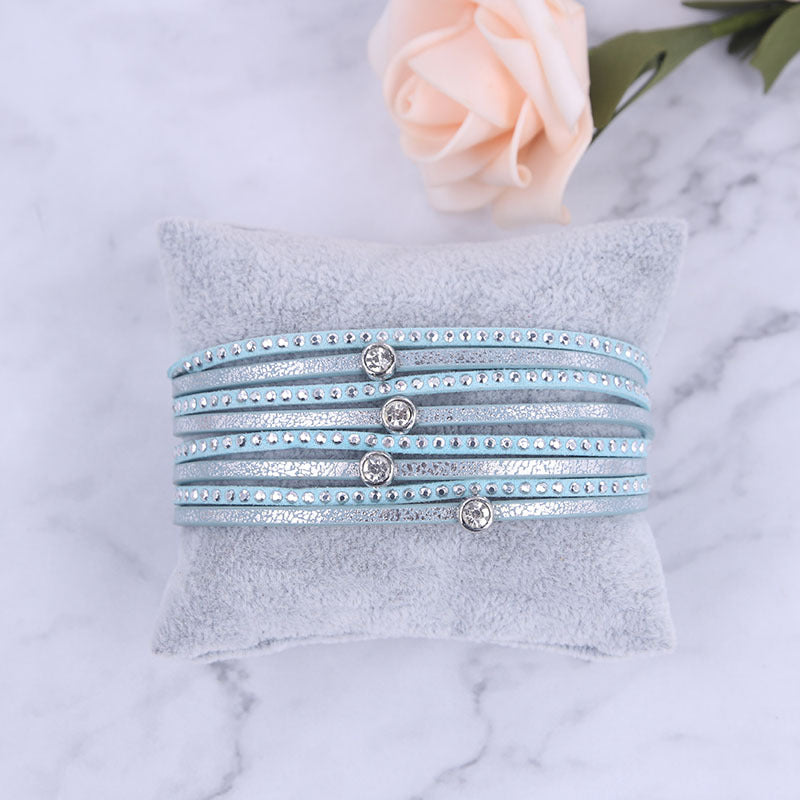 Multiple Layers Crystal Charm Bracelet For Women