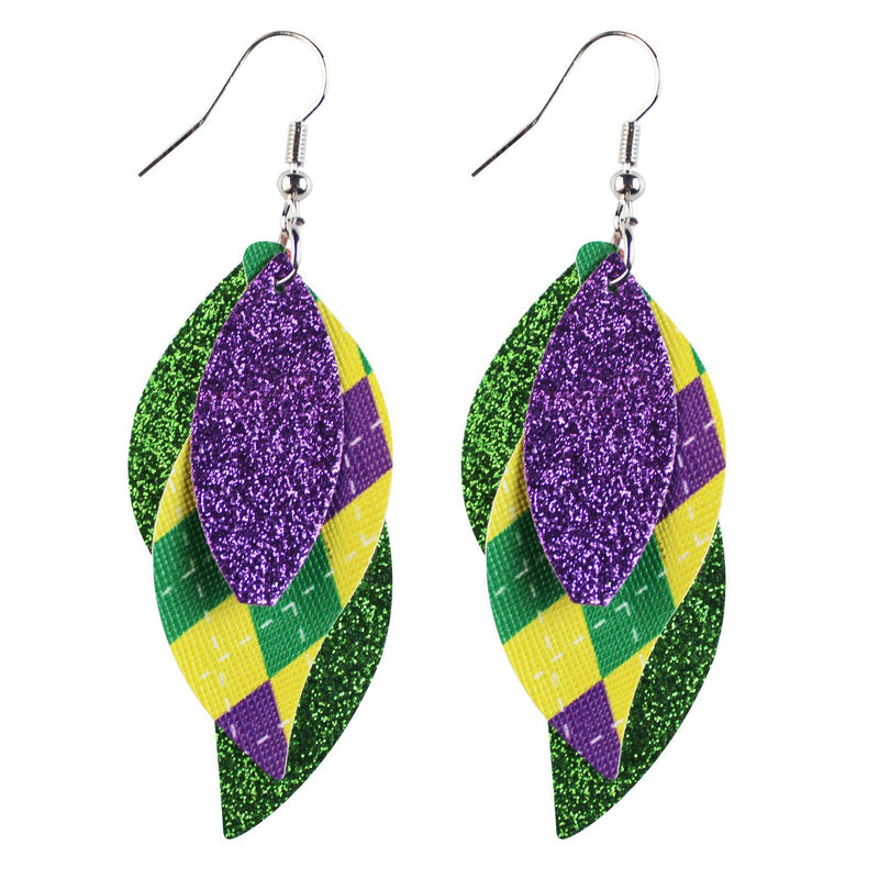 Multi-Layer Stitching Leather Earrings