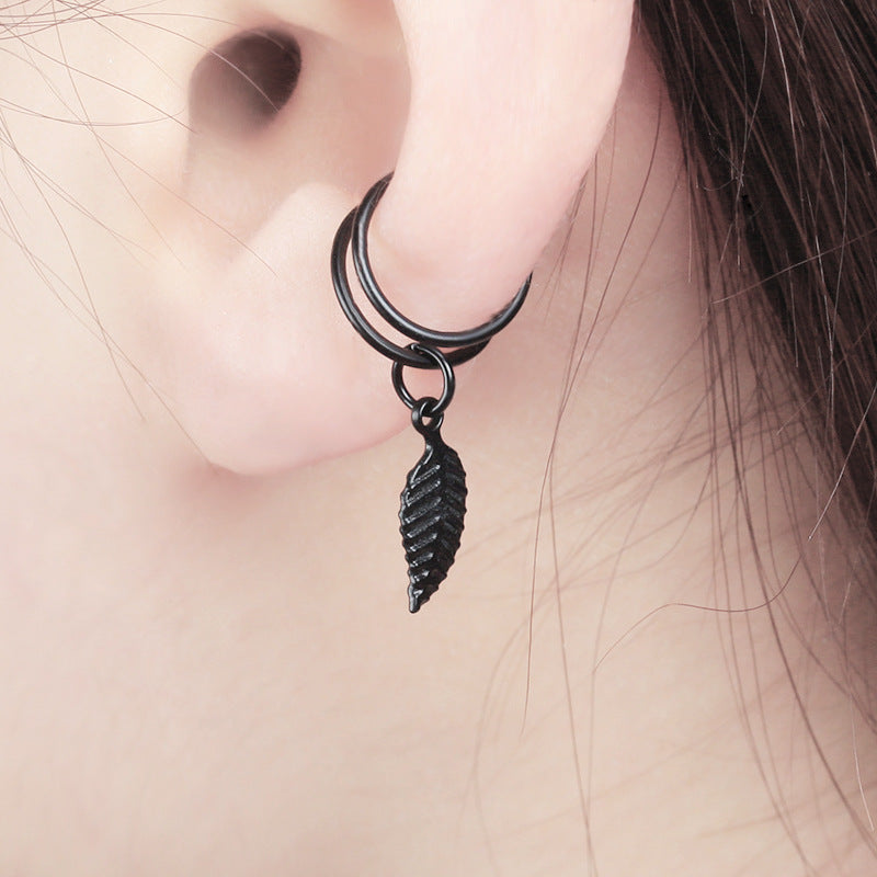 Metal leaf leaf u-shaped ear clip