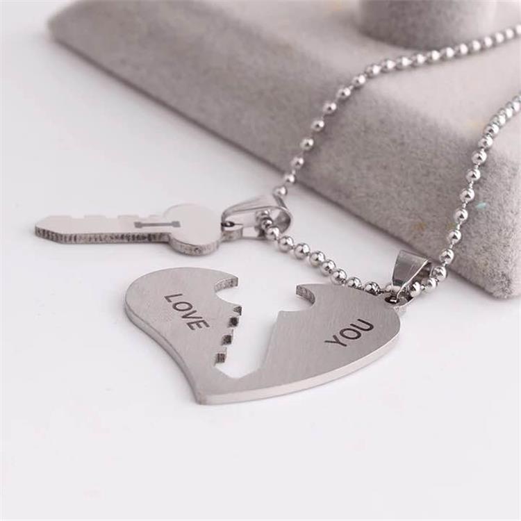 Couple necklace female student simple pendant