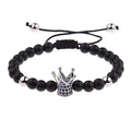 Micro-inlaid Frosted Zircon Crown Bracelet