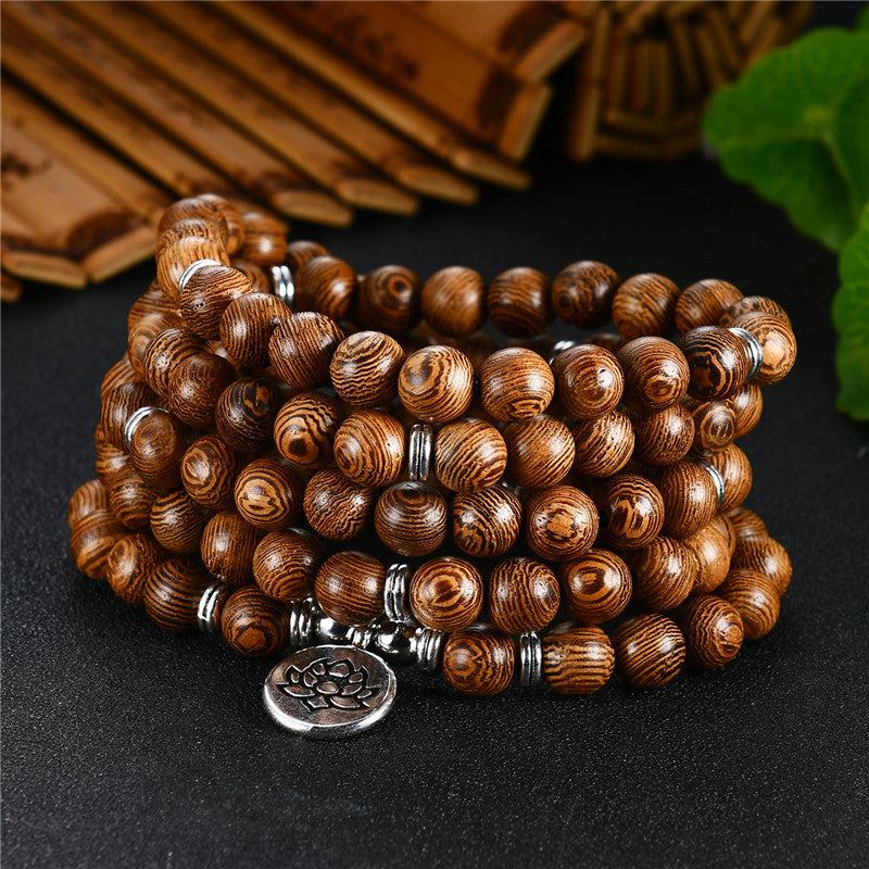 108 bracelets Buddha OM lotus pendant handmade necklace