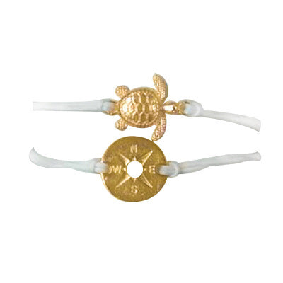 Beach Turtle Compass Handmade Double Round Bracelet