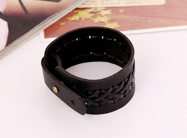 Ethnic style handmade vintage leather bracelet