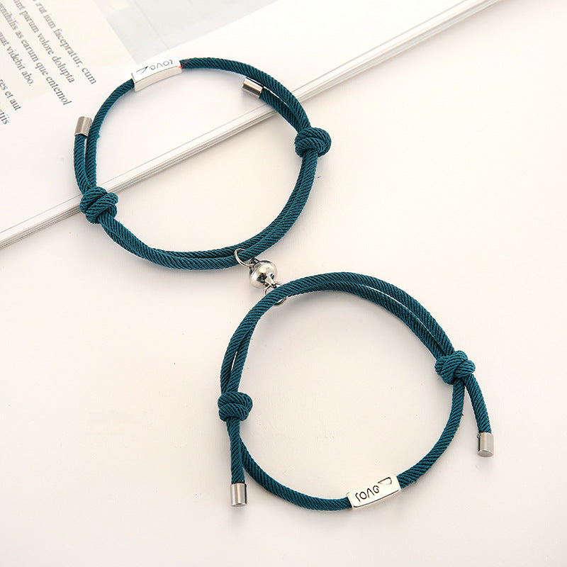 Milan rope alloy love couple bracelet
