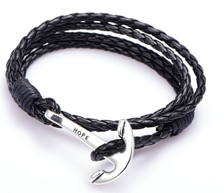 Anchor Bracelet Weave Multilayer Men's Jewelry