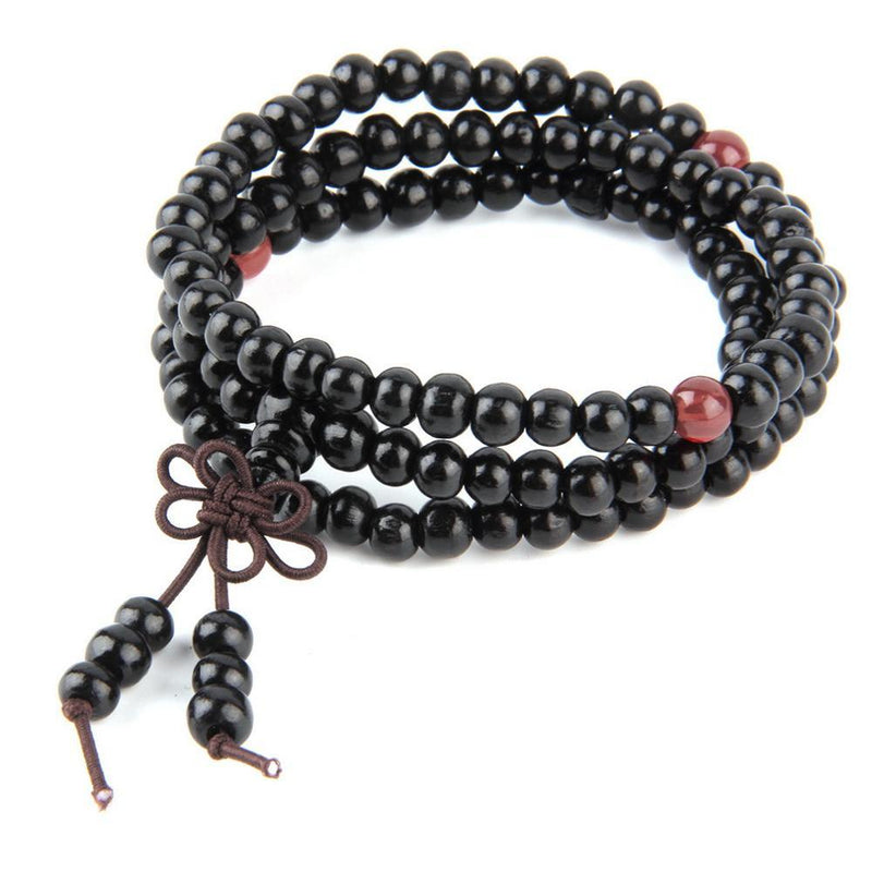 108 Beads Natural Sandalwood Buddhist Meditation Bracelet