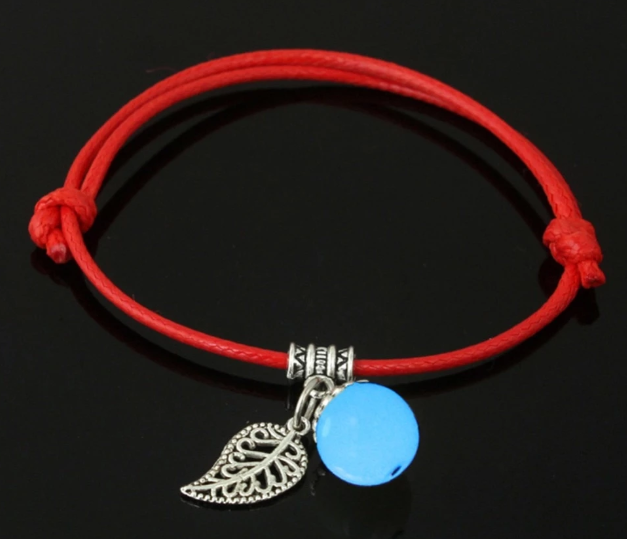 Leaf luminous bracelet woven bracelet