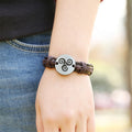 Alloy retro leather bracelet