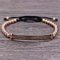 Fashion Simple Copper Bead Hand-woven Four-color Bracelet