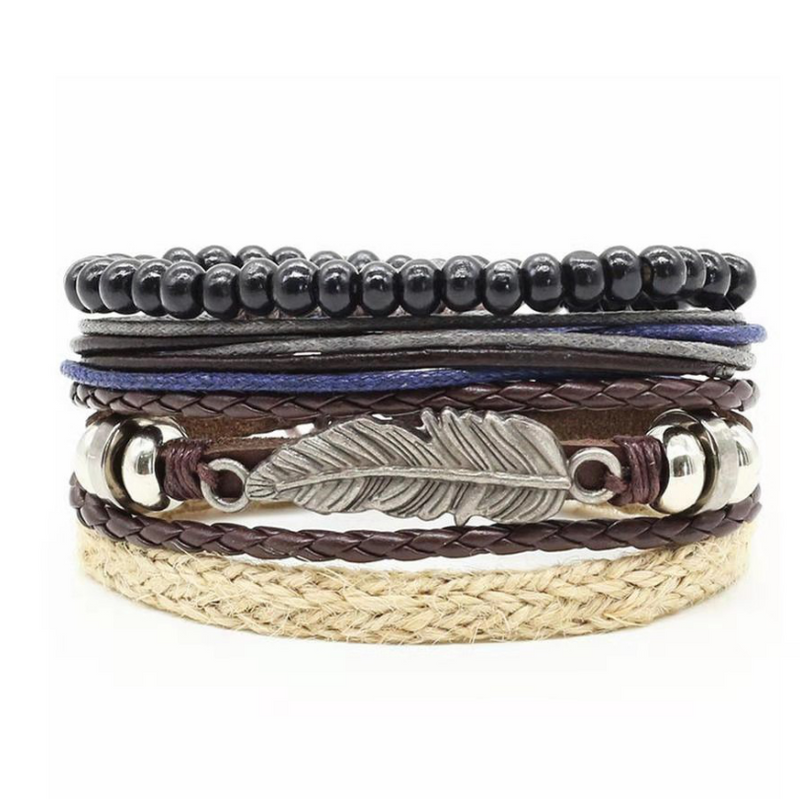 Men's Braided Leather Vintage Bracelet