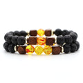 New jewelry bracelet lava volcanic stone tiger's eye bracelet