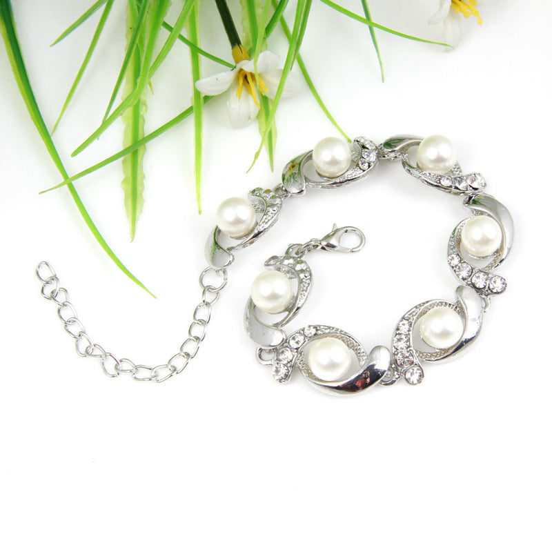 Creative Diamond Pearl Alloy Bracelet