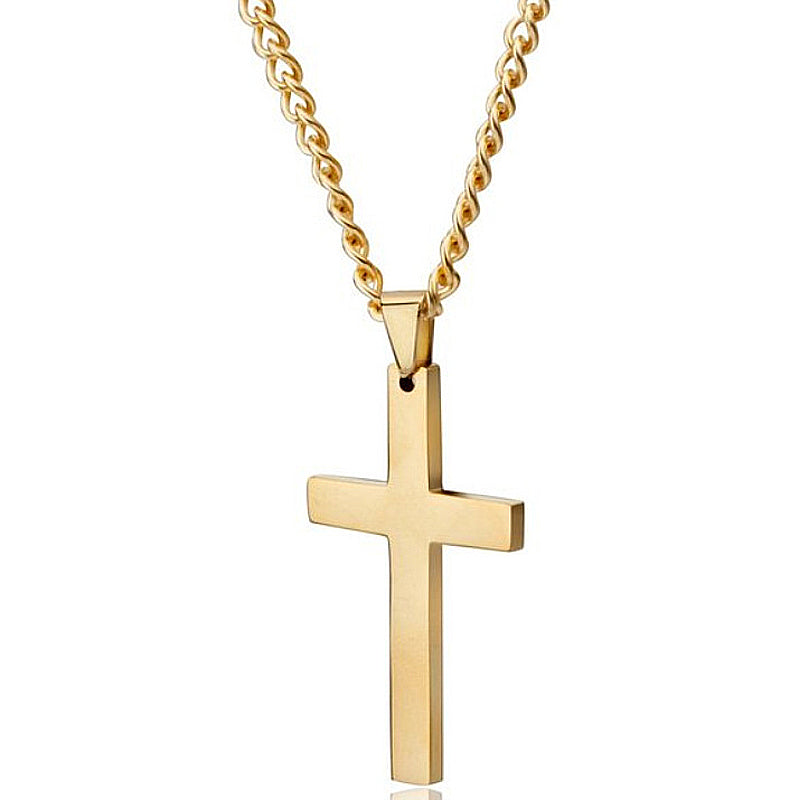 Classic Cross Men's Pendant Necklace Fashion Stainless Steel