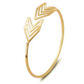 Openwork arrow geometric opening bracelet