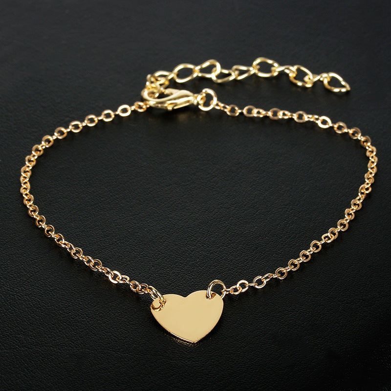 Minimalist Love Heart Anklet Bracelet