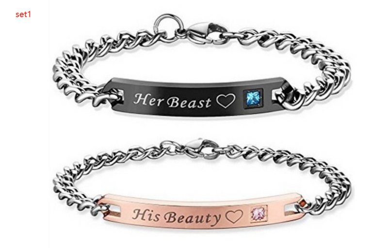 A Couple Bracelet Bracelet, The Japanese And Korean Version Of The Student's Simple Bracelet, His Queen Her King.