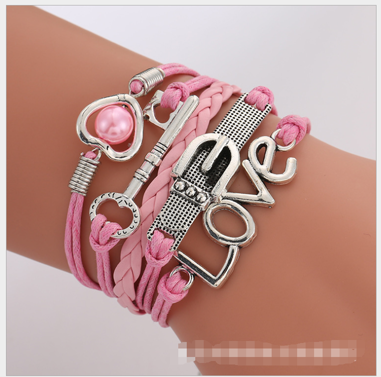 European and American big-name multi-layer woven bracelet bracelet rope