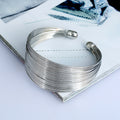 Metal wire smooth aperture cutout bracelet