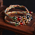 Color Rope Bracelet Five Color Glass