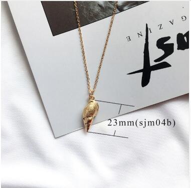 New fashion gold alloy necklace female models conch chain pendant necklace summer jewelry starfish necklace