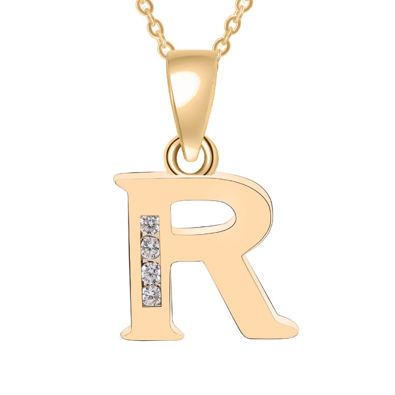 Europe and the United States 26 English alphabet fashion high-grade diamond necklace accessories