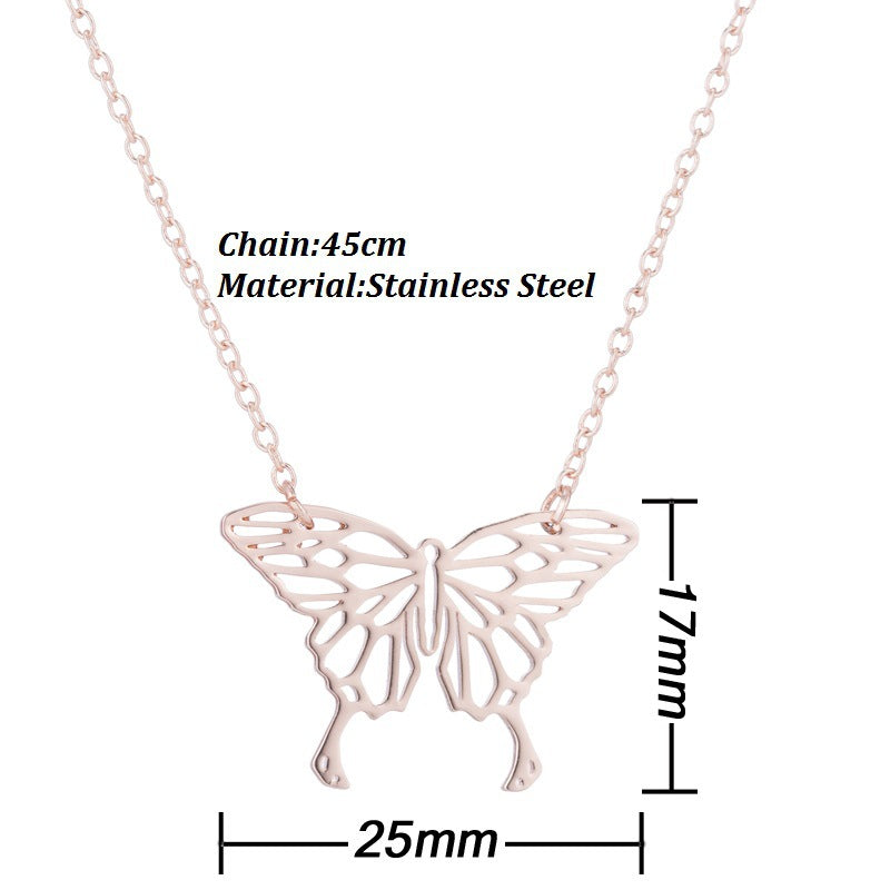 Style hollow butterfly necklace