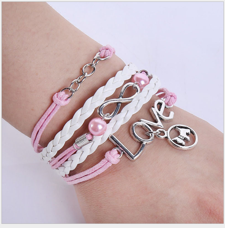 European and American big-name multi-layer woven bracelet bracelet rope