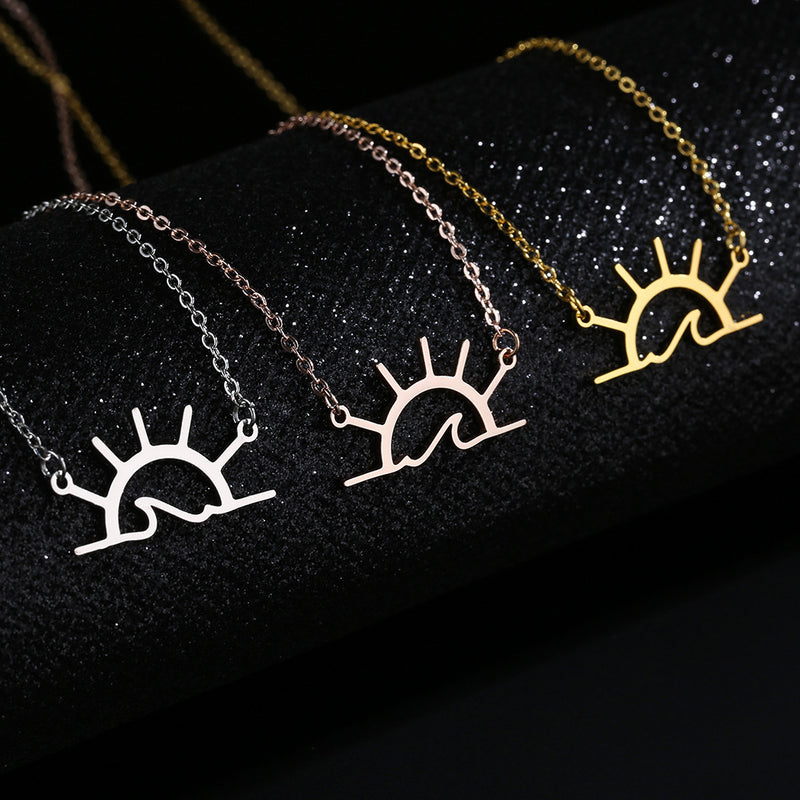 Fashion Personality Sunshine Pendant Necklace Ladies