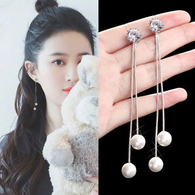 Simulated Pearl Drop Earrings