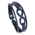 Woven men's leather bracelet