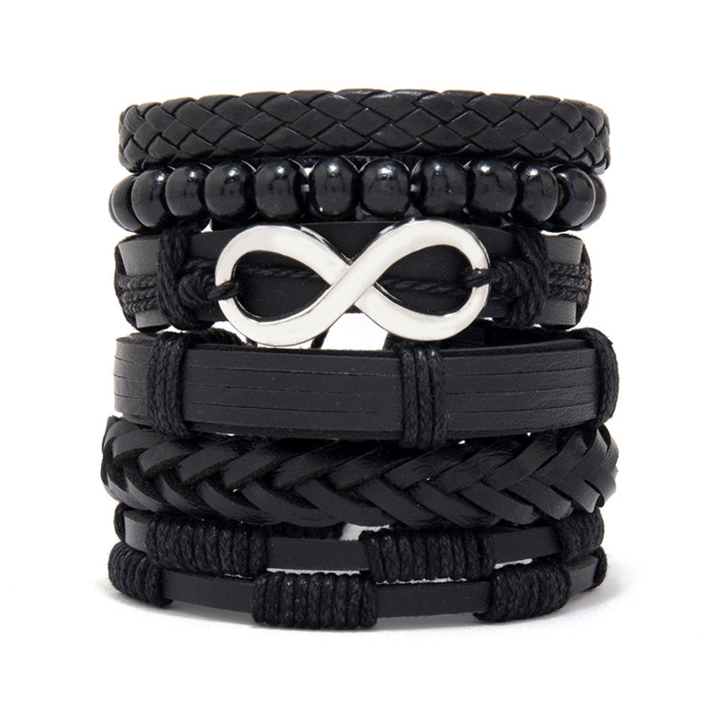 Vintage Men's Leather Bracelet European And American Woven Suit Carrying Strap