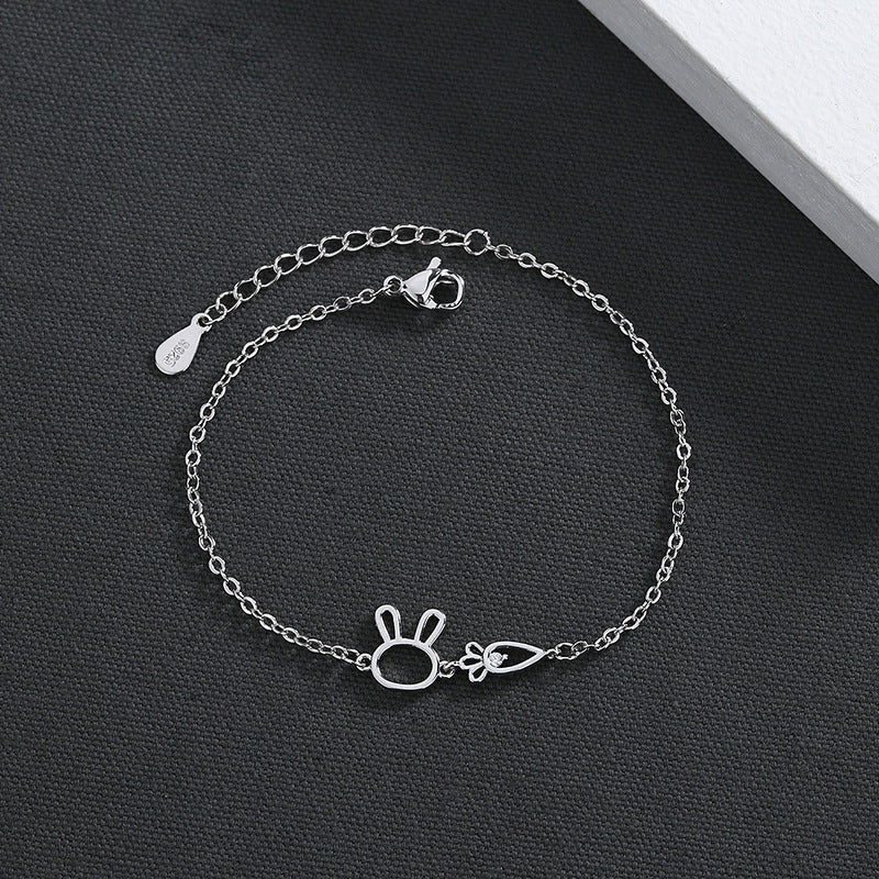 Diamond Bunny Carrot Friend Bracelet