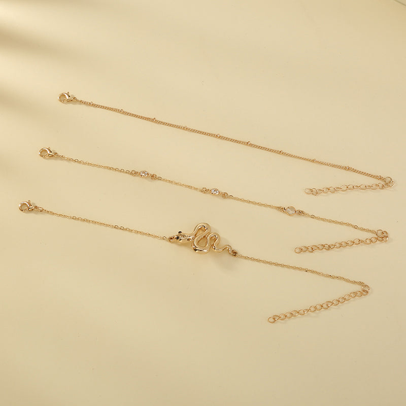 European and American cross-border hot-selling accessories, animal snake-shaped multi-layer exaggerated street fashion bracelet women