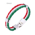 Flag Color Leather Bracelet PU Leather Bracelet