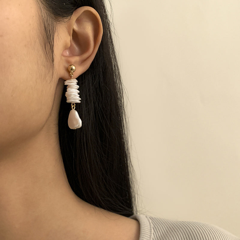 Baroque Fashion Pearl Tassel Earrings Temperament