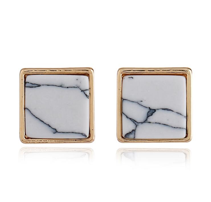 Marble Geometric Earrings