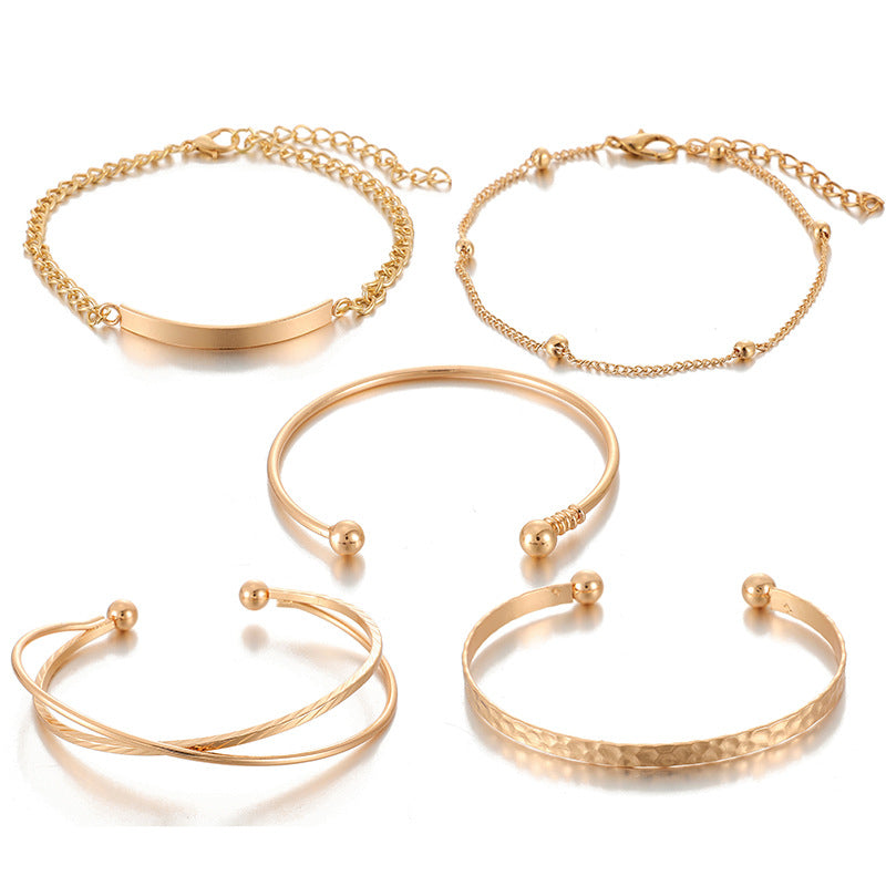 Vintage metal water ripple bracelet
