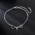 Cat Paw & Beating Heart Cardiogram Bracelet