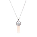 Short Bullet Head Crystal Stone Pendant Clavicle Necklace